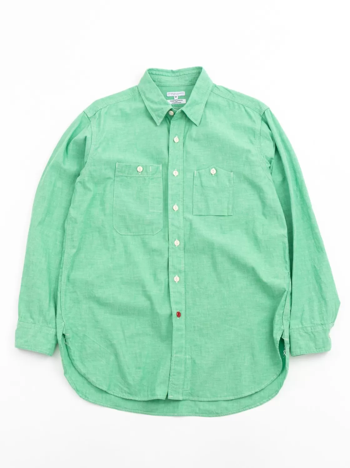 Engineered Garments For The Bureau WORK SHIRT GREEN CHAMBRAY JAPANESE NARROW LOOM (TBB EXCLUSIVE) Cheap